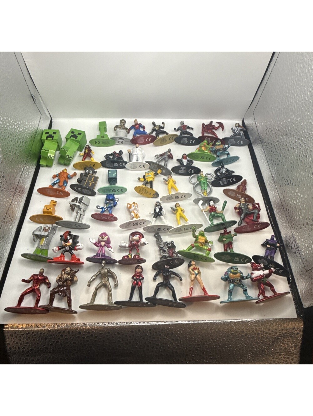 Huge Jada Nano Metalfigs Lot 45+ Mini Diecast Figures Sonic Marvel Minecraft DC